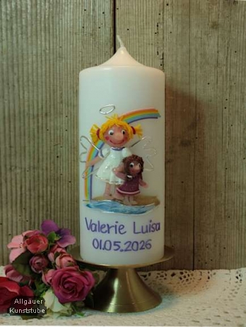 Taufkerze Neele mit Engel