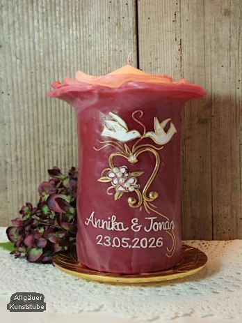 Romantische Mantelkerze Hedwig