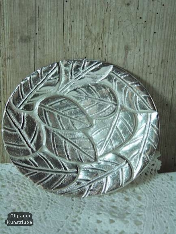 Kerzenteller Henriette/silber/14 cm