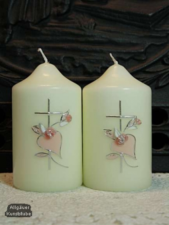 Gastkerze Pepe mit Herz