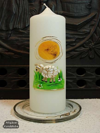 Tischkerze Steffen mit Schaf