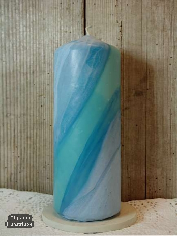 Kerze Türkis 200 mm x 70 mm