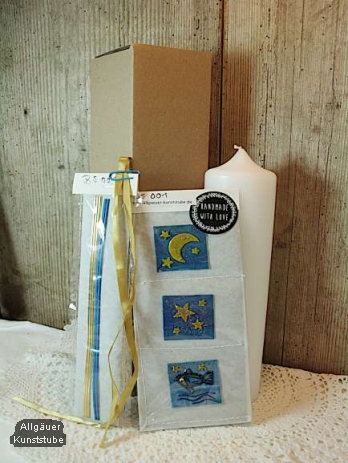 Bastelset Mond Sterne Fisch inkl. Kerze