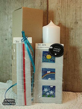 Bastelset Sonne Regenbogen Blumen inkl. Kerze