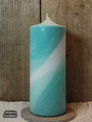 Handveredelte Kerze 24 cm x 8 cm