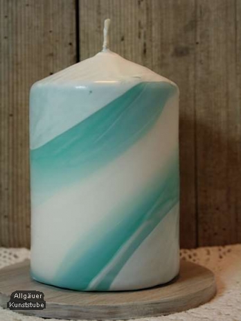 Handveredelte Kerze 14 cm x 8 cm