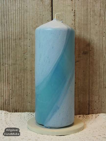 Handveredelte Kerze Maya 21 cm x 7 cm