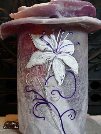 Mantelkerze Dagmar Rosette 21 cm x 9 cm