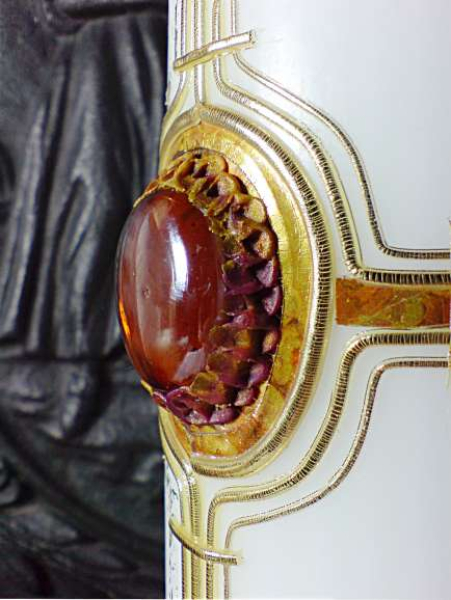 Erinnerungskerze Annabella mit Kreuz