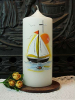 Taufkerze Manuel mit Boot