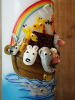 Taufkerze Arche mit Noah