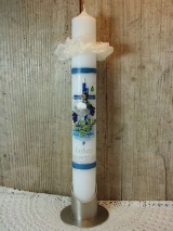 Kommunionkerze Eugen mit Kelch und Fisch inkl. Box