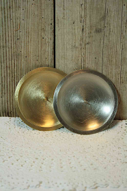 Kerzenteller Thomas 10 cm Gold/ Silber