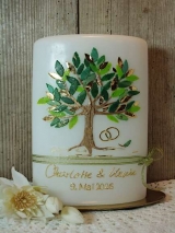 Hochzeitskerze Oktavia  mit Lebensbaum