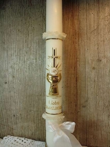 Kommunionkerze Susanne mit Kelch inkl. Box