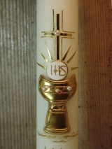 Kommunionkerze Susanne mit Kelch inkl. Box