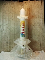 Kommunionkerze Anna mit Leuchtturm inkl. Box