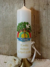 Taufkerze Angelika mit Lebensbaum