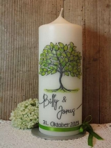 Hochzeitskerze Alma mit Baum