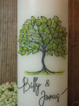 Hochzeitskerze Alma mit Baum