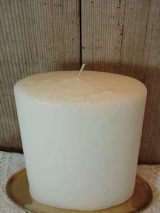 Große Ovalkerze strukturiert