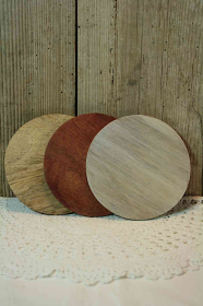 Kerzenteller Linda 12 cm natur /dunkel /weiß