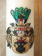 Taufkerze Gudrun mit Wappen