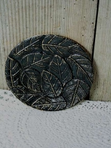 Kerzenteller Alois mit Blattmuster/12 cm