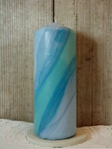 Kerze Türkis 200 mm x 70 mm