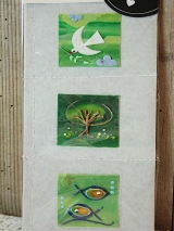 Bastelset Taube, Baum, Fische inkl. Kerze