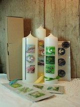 Bastelset Sonne Regenbogen Blumen inkl. Kerze