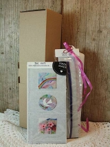 Bastelset Regenbogen, Taube, Blumen  inkl. Kerze