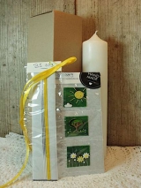 Bastelset Sonne, Baum, Blumen  inkl. Kerze