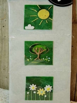 Bastelset Sonne, Baum, Blumen  inkl. Kerze