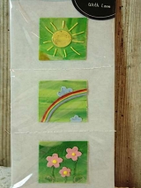 Bastelset Sonne, Regenbogen, Blumen  inkl. Kerze