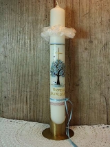 Kommunionkerze Marise mit Lebensbaum