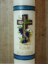 Kommunionkerze Bruno mit Kelch