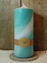 Handveredelte Kerze 24 cm x 8 cm