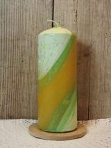 Handveredelte Kerze Melone 20 cm x 7 cm