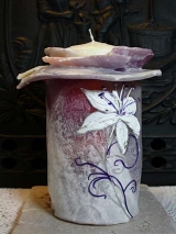 Mantelkerze Dagmar Rosette 21 cm x 9 cm