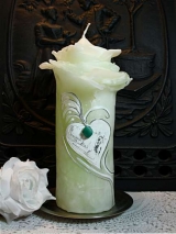 Mantelkerze Anna Rosette 25 cm x 7 cm