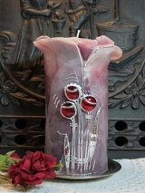 Mantelkerze Liz Rosette 20 cm x 9 cm