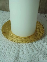 Kerzenteller Josef/ gold/14 cm