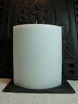 Große Ovalkerze weiß/220/150/80