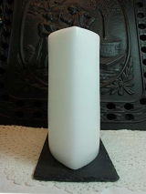 Große Ovalkerze weiß/220/150/80